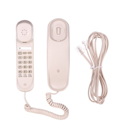 Guest room hotel phone Office phone desk wall dual-purpose small hook extension Mini Corded Landline Phone Fixed Telephone