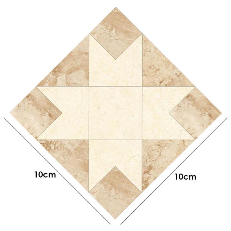 10 Uds. Suelo azulejo Diagonal pared pegatina Vintage patrón cocina cartel resistente al desgaste arte murales accesorios decorativos: A