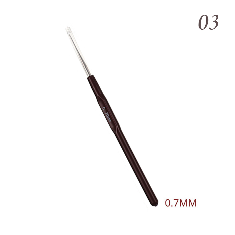 0.5-2.5mm Crochet Hooks With Plastic Handle Micro Crochet Needle For Knitting Lace Trim DIY Knitting Tools Supplies: 0.7mm