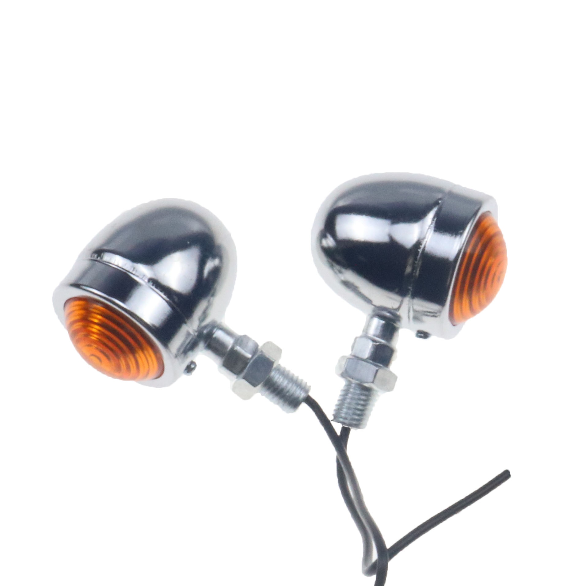 2 stuks Motorrijwiel Mini Bullet Richtingaanwijzers Lamp Mark lihgt lampje Cruiser Chopper Cafe Racer Rat Custom CB