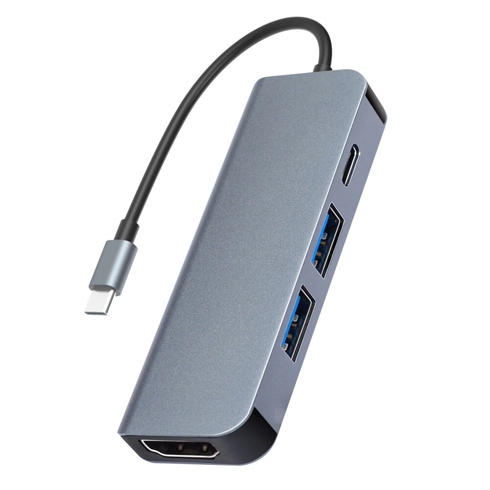 Uitbreiding Converter 4 In 1 Usb 3.1 Type-C Hub Converter Splitter Hdmi-Compatibel 2 USB3.0 Pd Opladen adapter