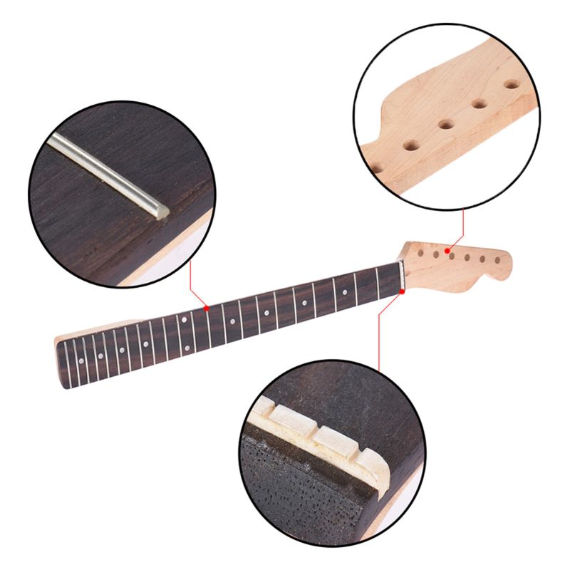 22 Fret Gitaar Hals Esdoorn Hout Toets Sector En Binding Inlay Voor Lp Gitaren Vervanging