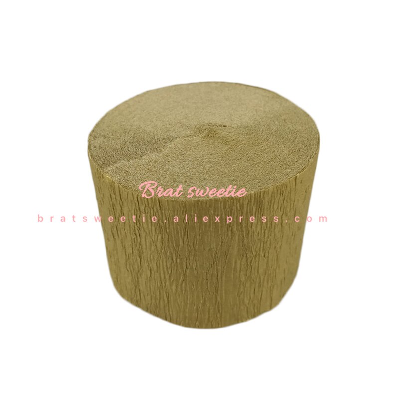 4.5Cm * 25Cm Crêpepapier Streamers Decoratieve Crinkled Diy Ambachtelijke Bloem Maken Wikkelen Verjaardag Bruiloft Achtergrond Decoation: gold Crepe