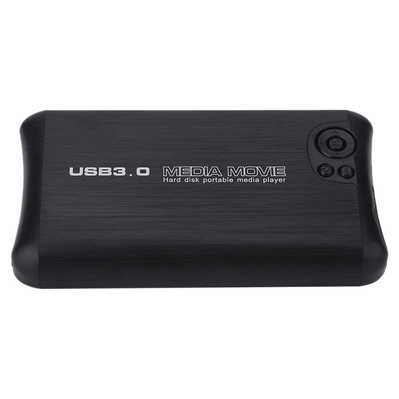 Lecteur multimédia HDMI 1080P lecteur multimédia Full HD USB3.0 lecteur de carte SD/HDD avec disque dur SATA 2.5 pouces intégré (prise ue): Default Title