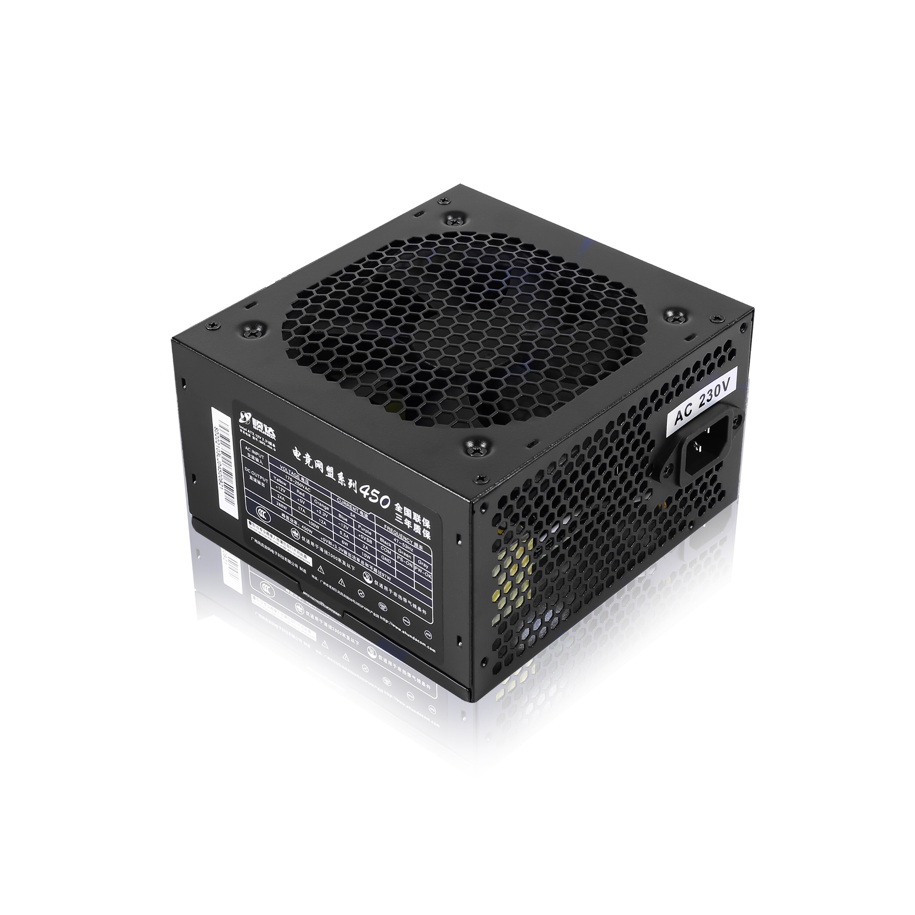 Iwongou 500 Watt Voeding Voor Pc 12V Psu Nominale 350W Max 450W Voor Amd Atx Gaming voeding Voor Desktop Computer