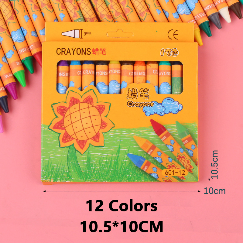 8/12/24 Uds pintura de crayón Graffiti para colorear para niños marcadores de colores Pastel al óleo útiles escolares colores infinitos arte Kawaii: YELLOW