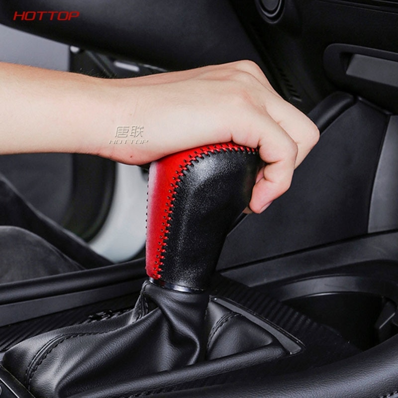 Lederen Pookknop Handvat Cover Voor Mazda 3 Axela