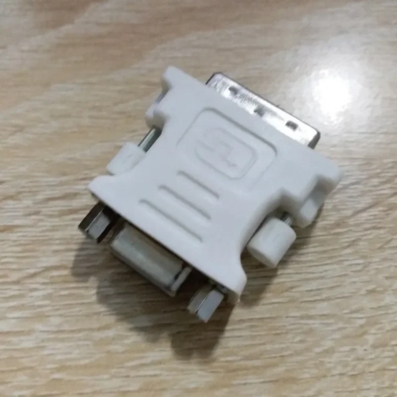 Adaptador hembra DVI VGA, enchufe de DVI-I, 24 + 5 P a conector VGA, convertidor de tarjeta gráfica de vídeo HD para PC, proyector HDTV: Blanco