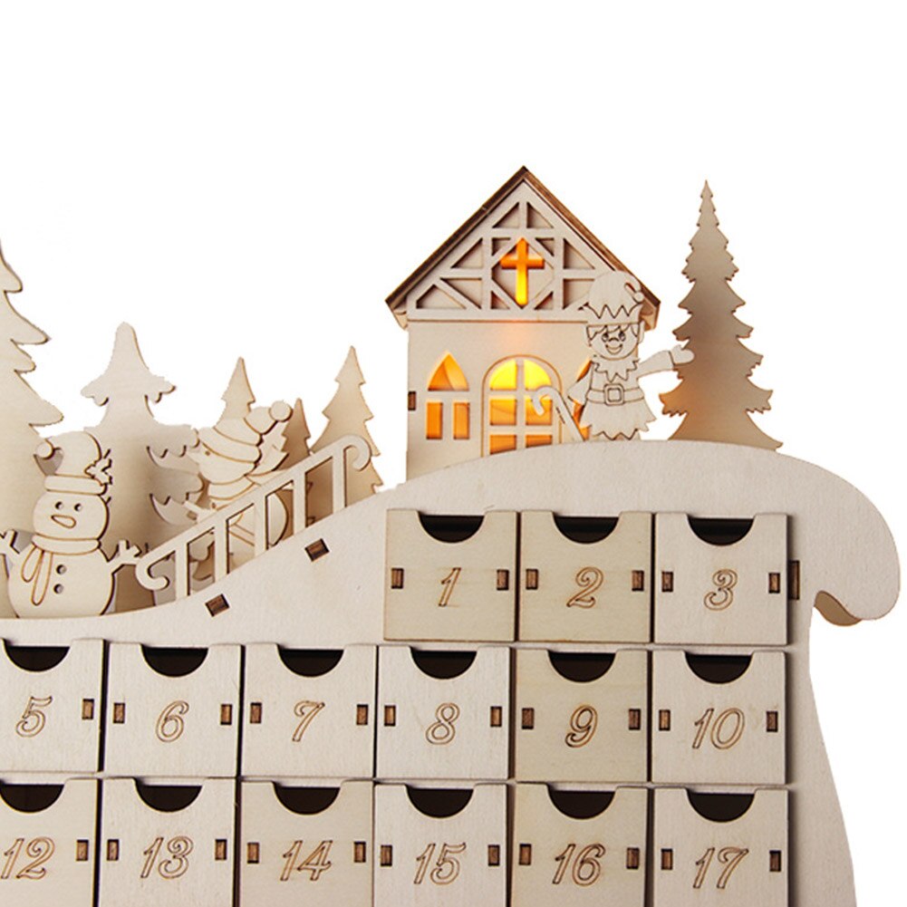 Träprydnad släde pyssel hantverk jul skrivbord kalender event festival låda vardagsrum kontor hem