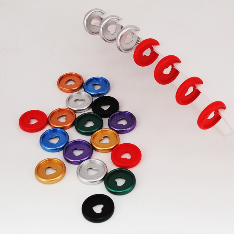 100Pcs Paddestoel Binding Discs Planner Bindmiddel Knop Paddestoel Disc Bindmiddel 24Mm Notebook Binder Ring Diy Scrapbook Schoolbenodigdheden
