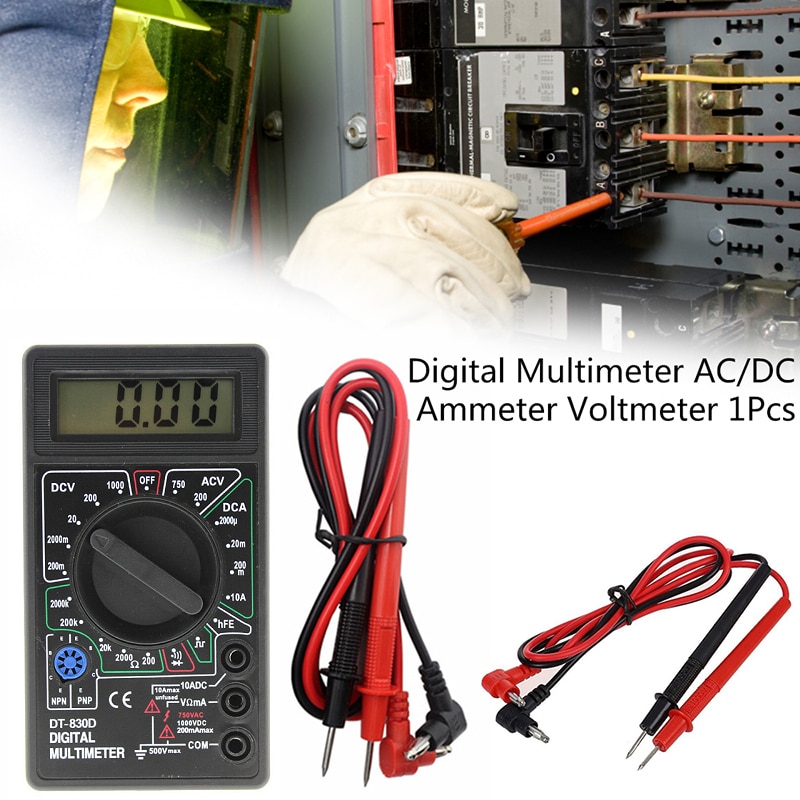 750/1000V Voltmeter Amperemeter Ohm Tester Hoge Veiligheid Handheld Meter Digitale Multimeter DT830B Ac/Dc Lcd Digitale multimeter