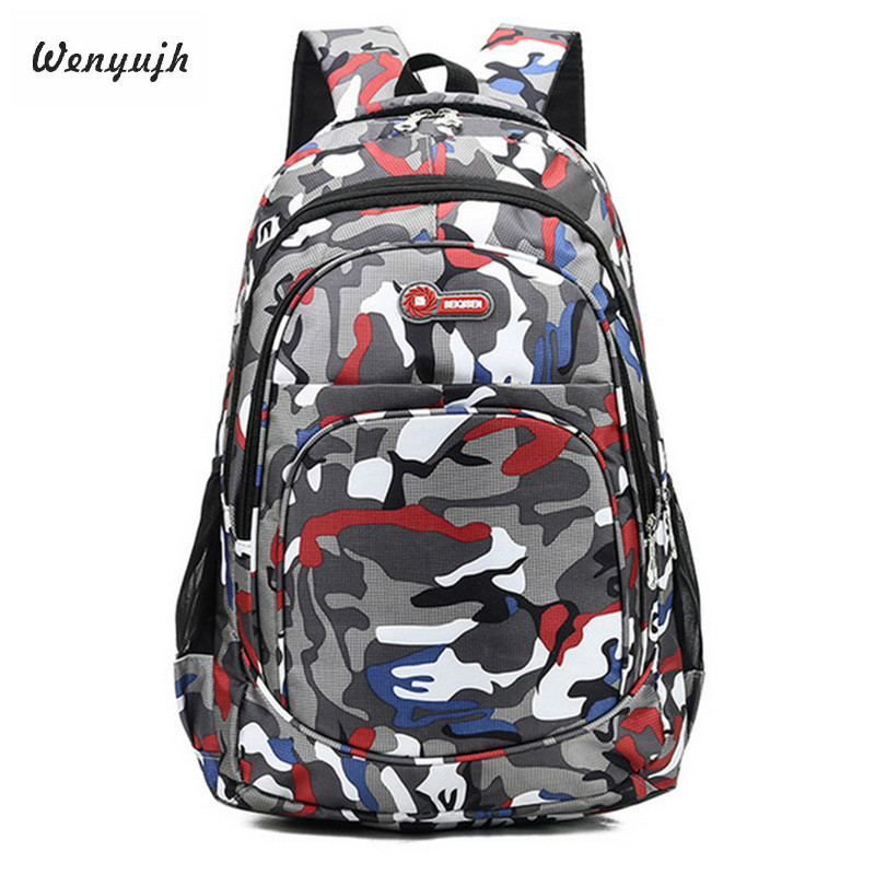 2 tailles Camouflage sacs d'école imperméables pour filles garçons orthopédiques enfants sacs à dos enfants livre sac Mochila Escolar cartable