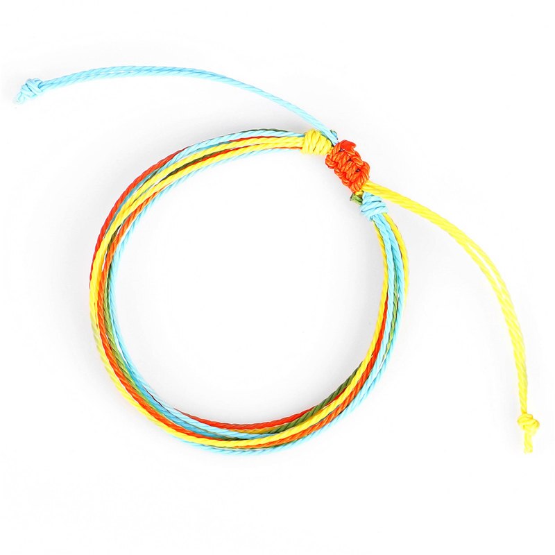Handgemaakte Wax String Armbanden Kleuren Wit Zwart Rood Blauw Geel Mens Womens Nylon Koord Charm Vriendschap Armband: 4