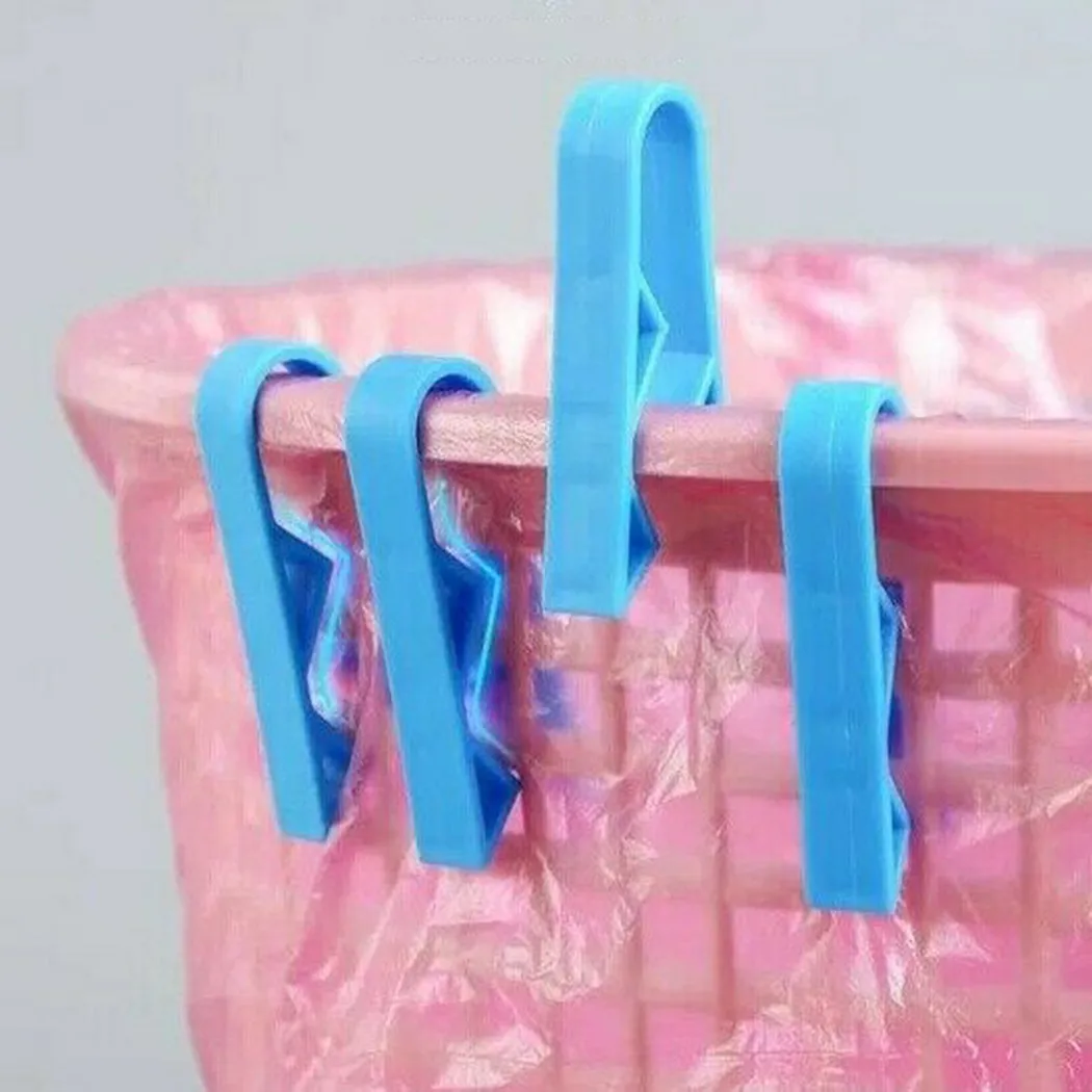 Clips de sac poubelle en plastique, accessoires de cuisine, sac poubelle, Clip fixe, organisateur de maison, support de verrouillage de poubelle, 4/10 pièces