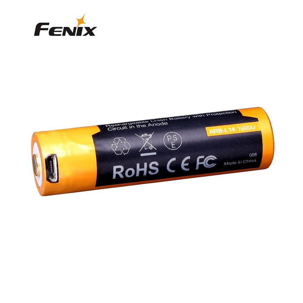 Fenix ARB-L14-1600U 1600mAh USB Rechargeable Li-ion Battery can be used as AA batteries