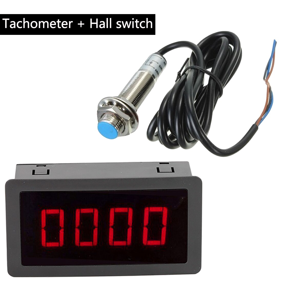 LED Tachometer 1pcs Digital RPM Speed Meter Motorcycle Bike Tachometer gauge With Hall Proximity Switch Sensor NPN