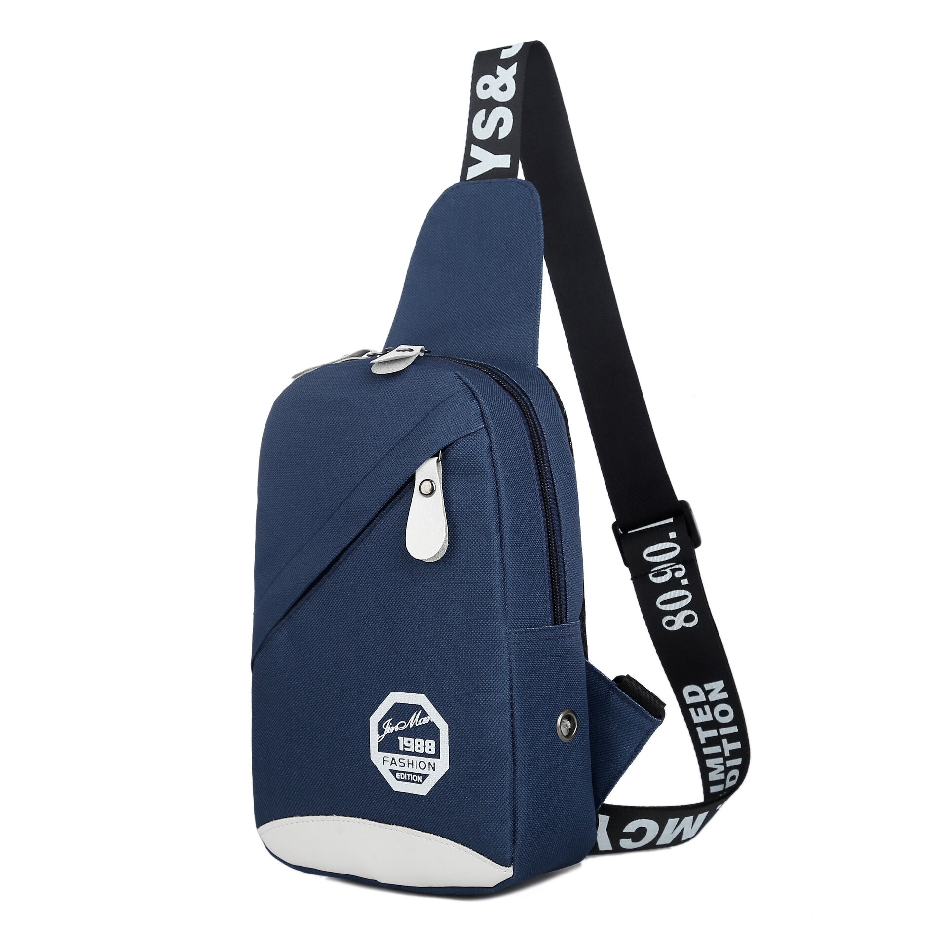 Heren draagbare borst crossbody tas vrouwelijke fitness canvas schoudertas vrouwen outdoor sport reistas sporttassen: Blauwe kleur