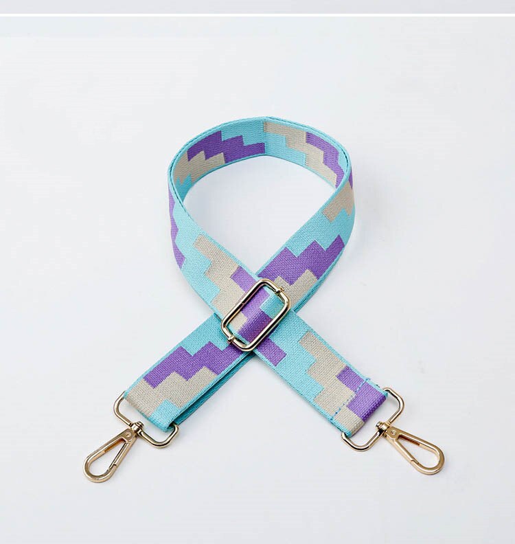 HJKL Handle Bag Strap For Women Removable DIY Shoulder Rainbow Handbag Accessories Cross Body Messenger Nylon Bag Straps: M