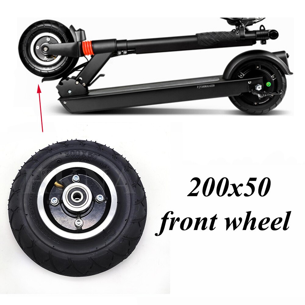 200 x 50 elektriske scooter dæk med hjulnav 8 tommer elektrisk scooter køretøj aluminiumslegering hjul pneumatisk dæk