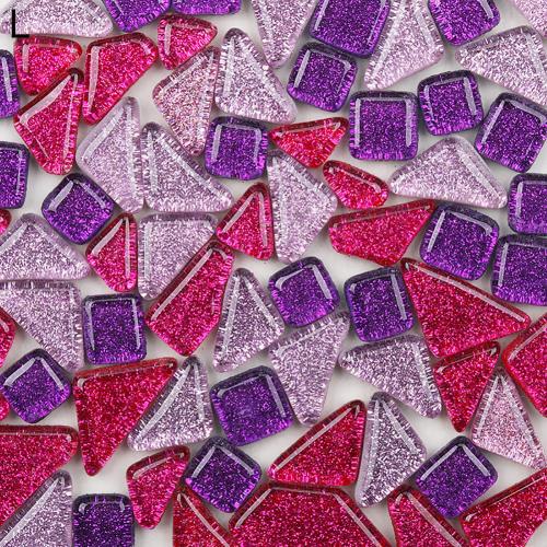 500Stck Unregelmäßige Mischte Farbe funkeln Mosaik Steine DIY Handgemachte Handwerk Wohnkultur: L