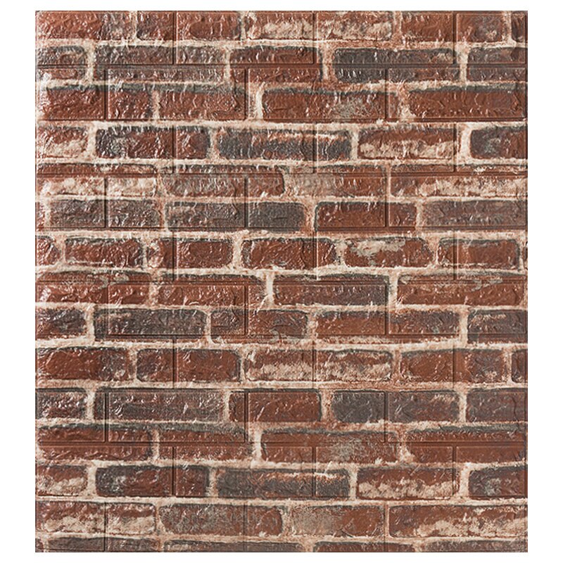 Retro brick pattern waterproof and moisture-proof bar wall sticker anti-collision soft bag background self-adhesive wallpaper: A