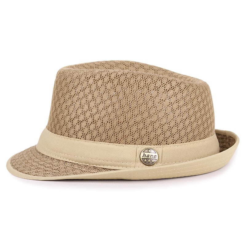 Män och kvinnor utomhus andningsbar mesh solhatt vuxen sommar plus size fedora hattar 56-58cm 58-60cm