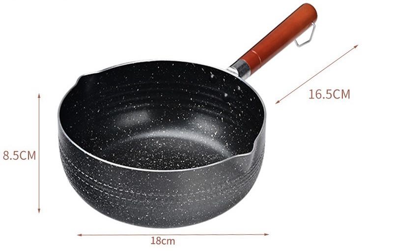 Japanse Stijl Sneeuw Pan Kleine Pot Huishoudelijke Gasfornuis Koken Noodle Soep Instant Noodle Pot Hete Melk Pot Non-Stick Bloempot: Color5