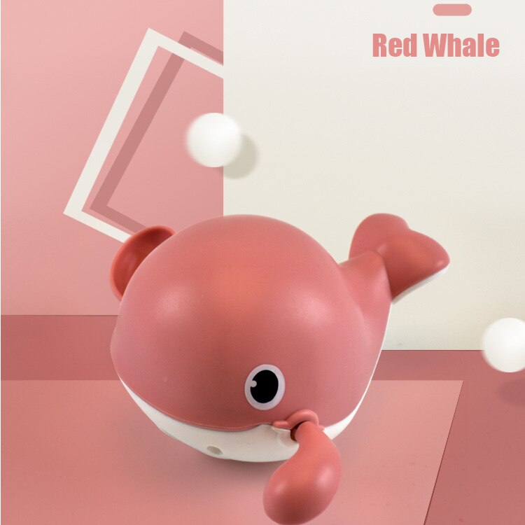 Nuovi giocattoli per bambini anatre da bagno per bambini piscina bagno giocattolo gioco acqua orologio da bagno vasca da bagno piccola anatra carina giocattoli per bambini: Red Whale