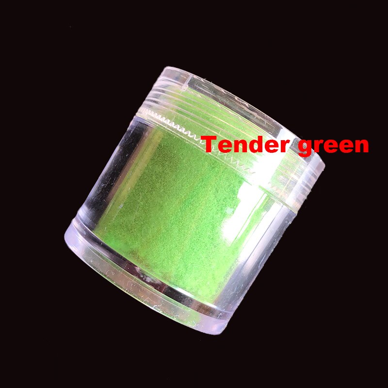 Accesorios para uñas 3D con purpurina de terciopelo, 20 colores, maquillaje para manicura suave, vellosidad: Tender green 10