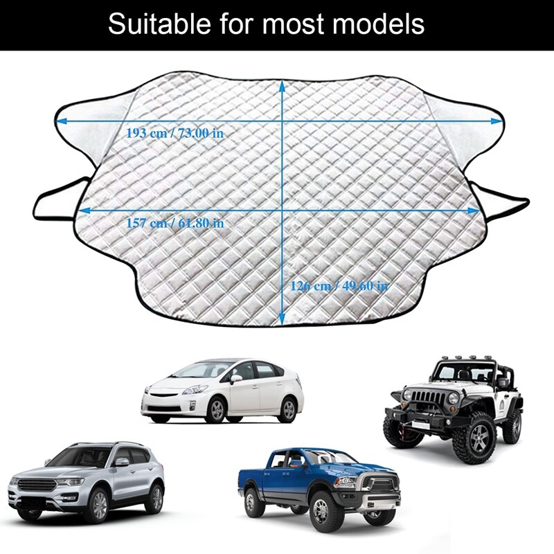 Car Sun Shade UV Windsn Cover Protector Car Front Window Sun Visor Fits Windshields of Various Sizes in All Weather Anti-Th