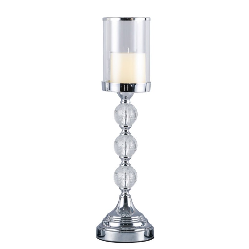 Europe Metal Crystal Candlesticks Candle Holder For Coffee Dining Table Wedding Christmas Halloween Party Home Decoration ZXC004: ZXC004L