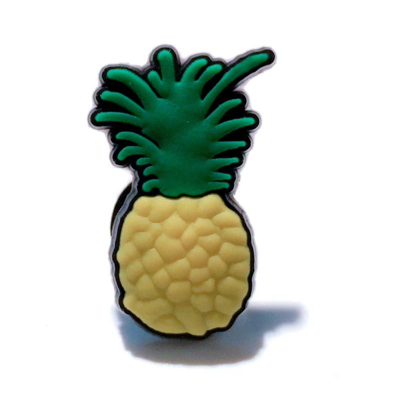 Venta única, 1 unidad de abalorios de zapatos de PVC con frutas y flores, accesorios para hebillas de zapatos, pulseras aptas para Croc JIBZ, de Navidad para infantil: 006-07