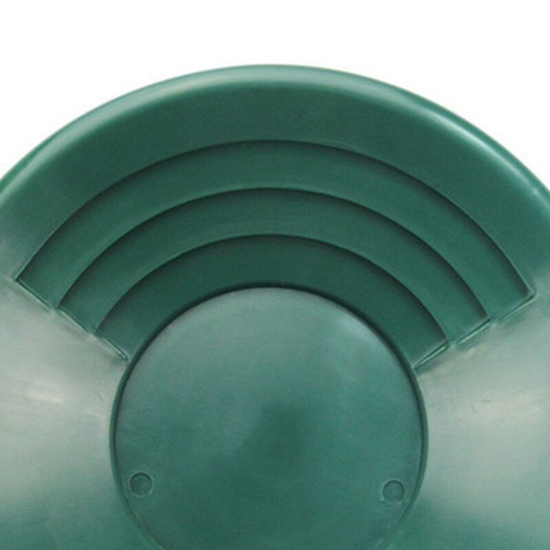 OOTDTY 10-inch Gold Panning Basin Portable Nugget Sluicing Pan with Riffles Prospecting Dredging Nugget Mining Pan River Tool