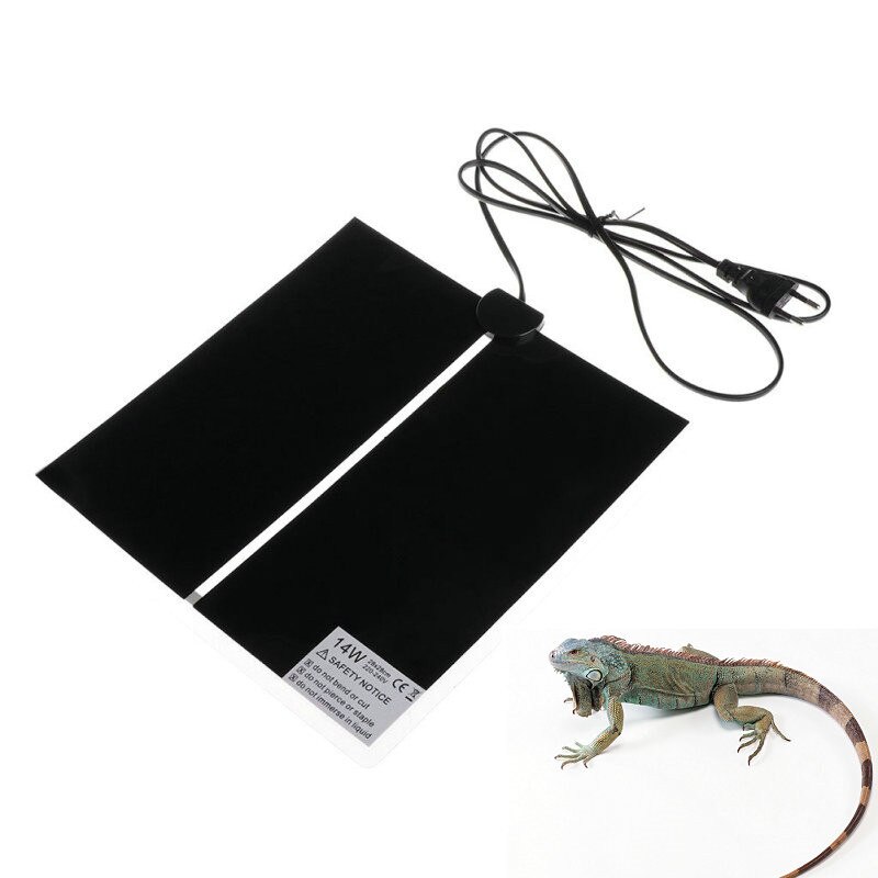Tapis chauffant pour animaux domestiques | Tapis chauffant Reptile pour couveuse, tapis chauffant pour animaux de compagnie, coussin chauffant pour brassage Reptiles et Amphibians fournitures, prise ue 5/7/14/20/28W: 14W
