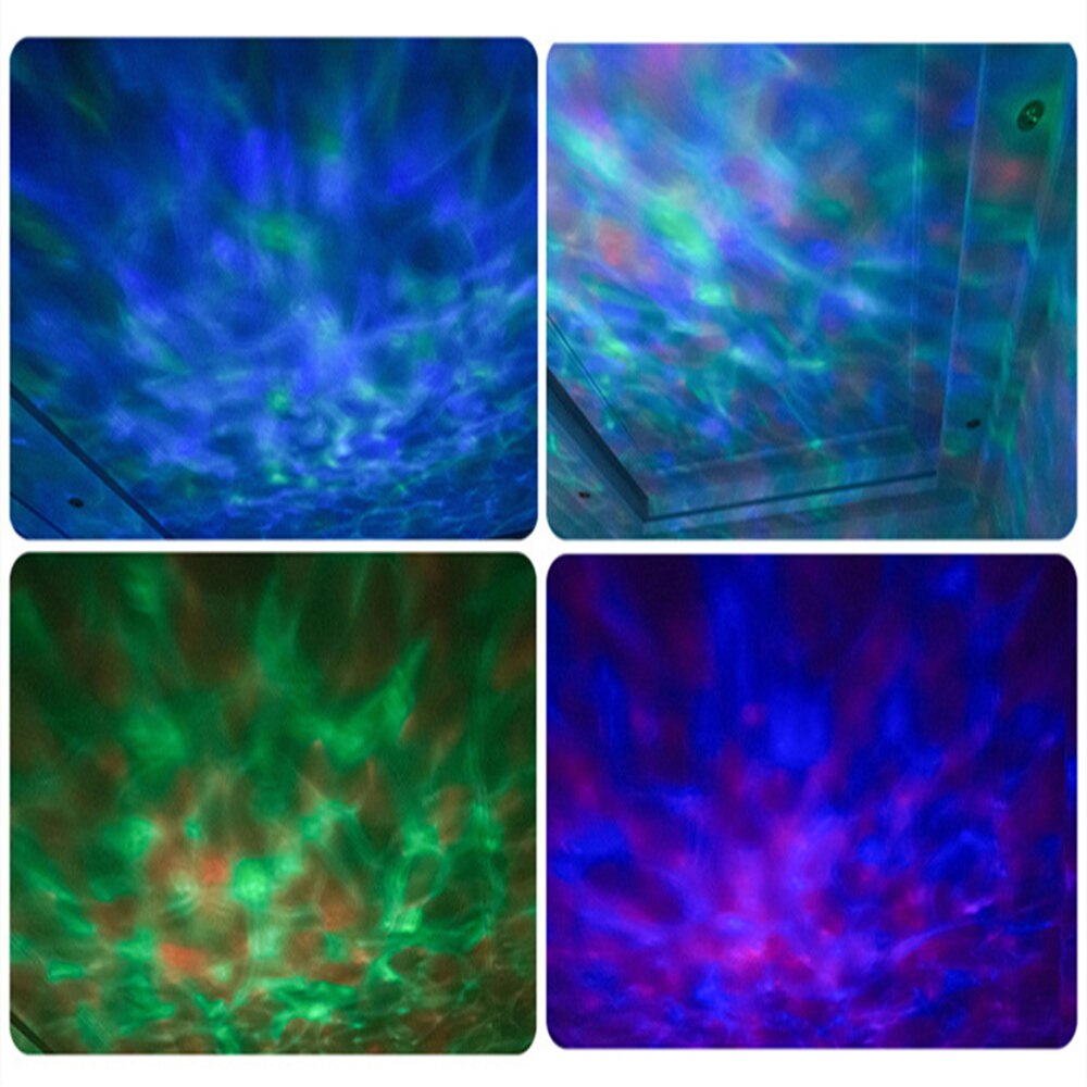 7 kleuren led nachtlampje hemel afstandsbediening oceaan golf hemel projector met mini muziek nieuwigheid babylamp voor kinderen