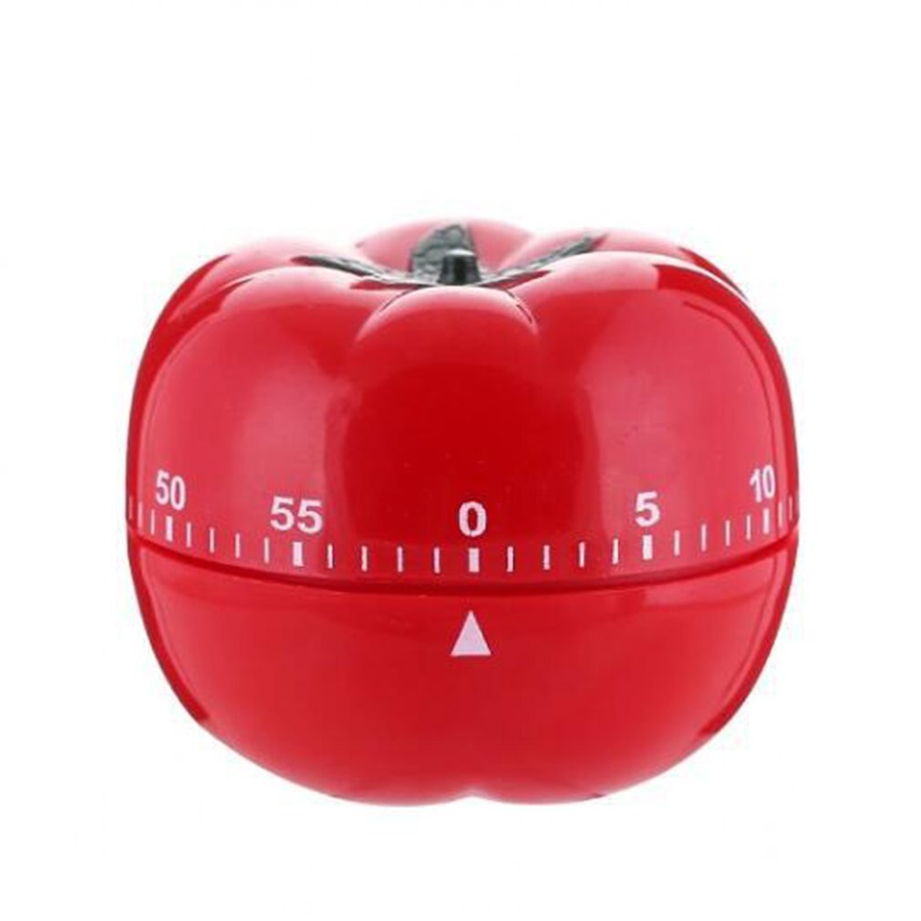 Newest Kitchen Timer Cute Alarm Clock Timer Egg Student Timing Reminder Mechanical Clockwork Alarm Timer: Watermelon red
