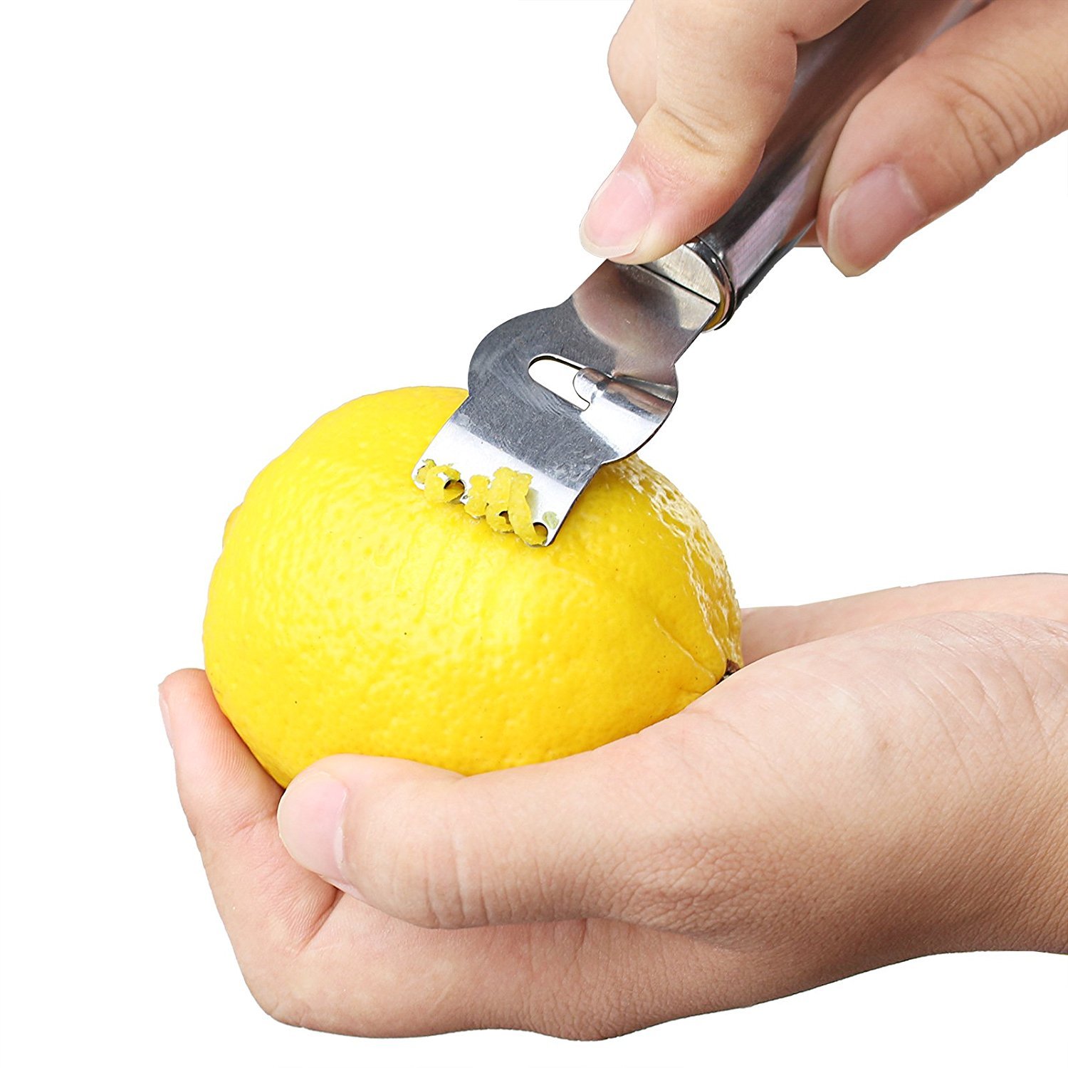 Lemon Zester Grater, Stainless Steel Lemon Kitchen Peeler Tool with Channel Knife