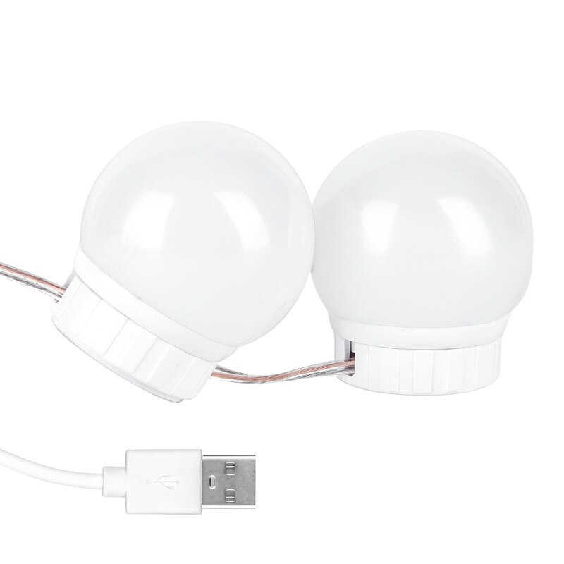 Dc5v 2/6/10/14 lampen led make-upspiegel gloeilamp hollywood make-up ijdelheidsverlichting usb wandlamp dimbare kaptafelspiegel
