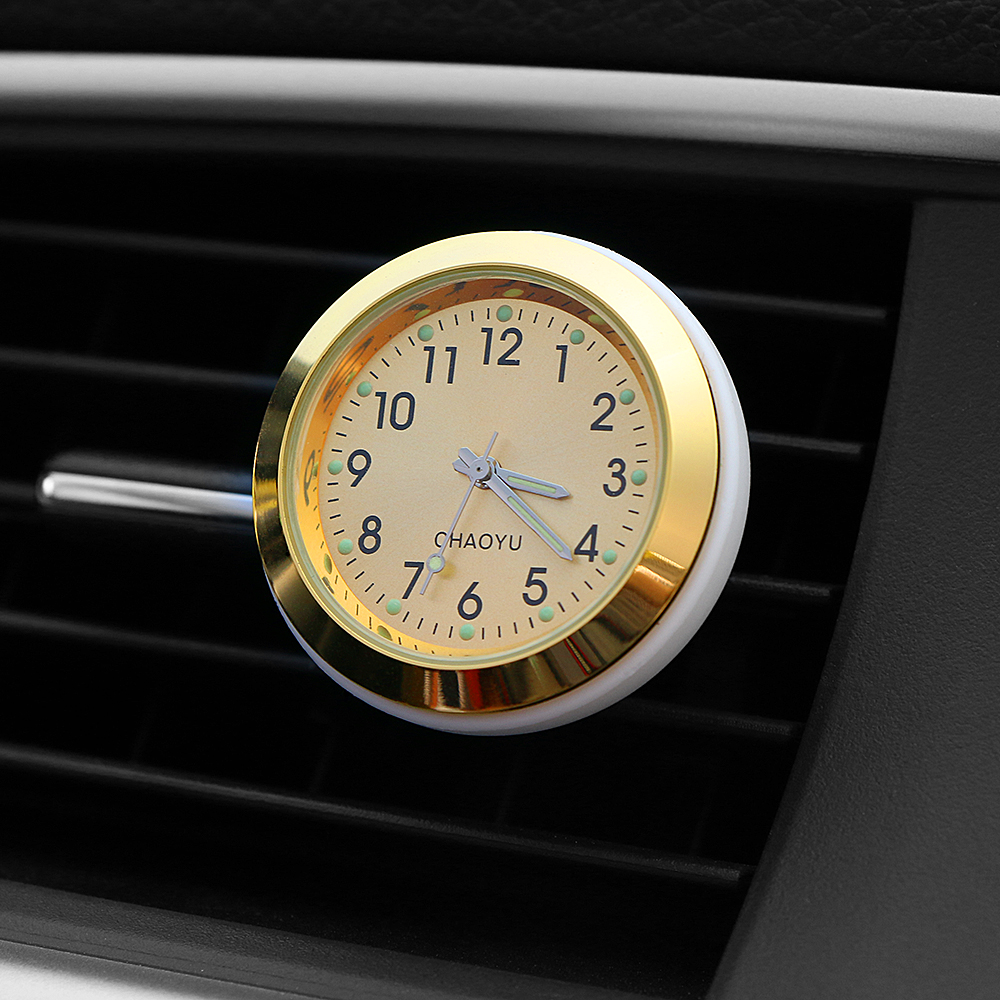 Auto Digitale Klok Creatieve Ronde Kwarts Klok Luchtuitlaat Clips Auto 'S Decor Digitale Pointer Horloge Auto Interieur Accessoires