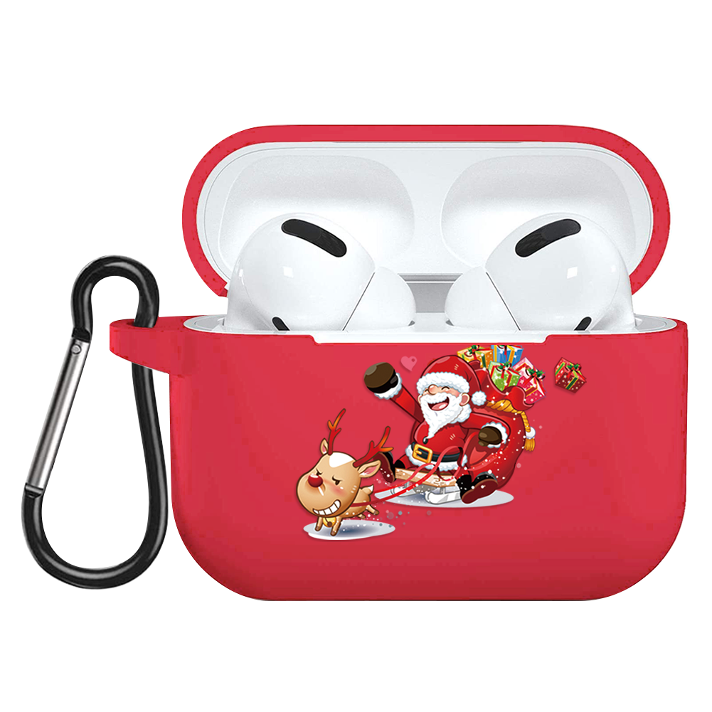 Julår för apple airpods 3 fodral mjuk silikon matt coque bluetooth trådlöst hörlursfodral för air pods pro: Kpet-ho-sdxueqi 3d