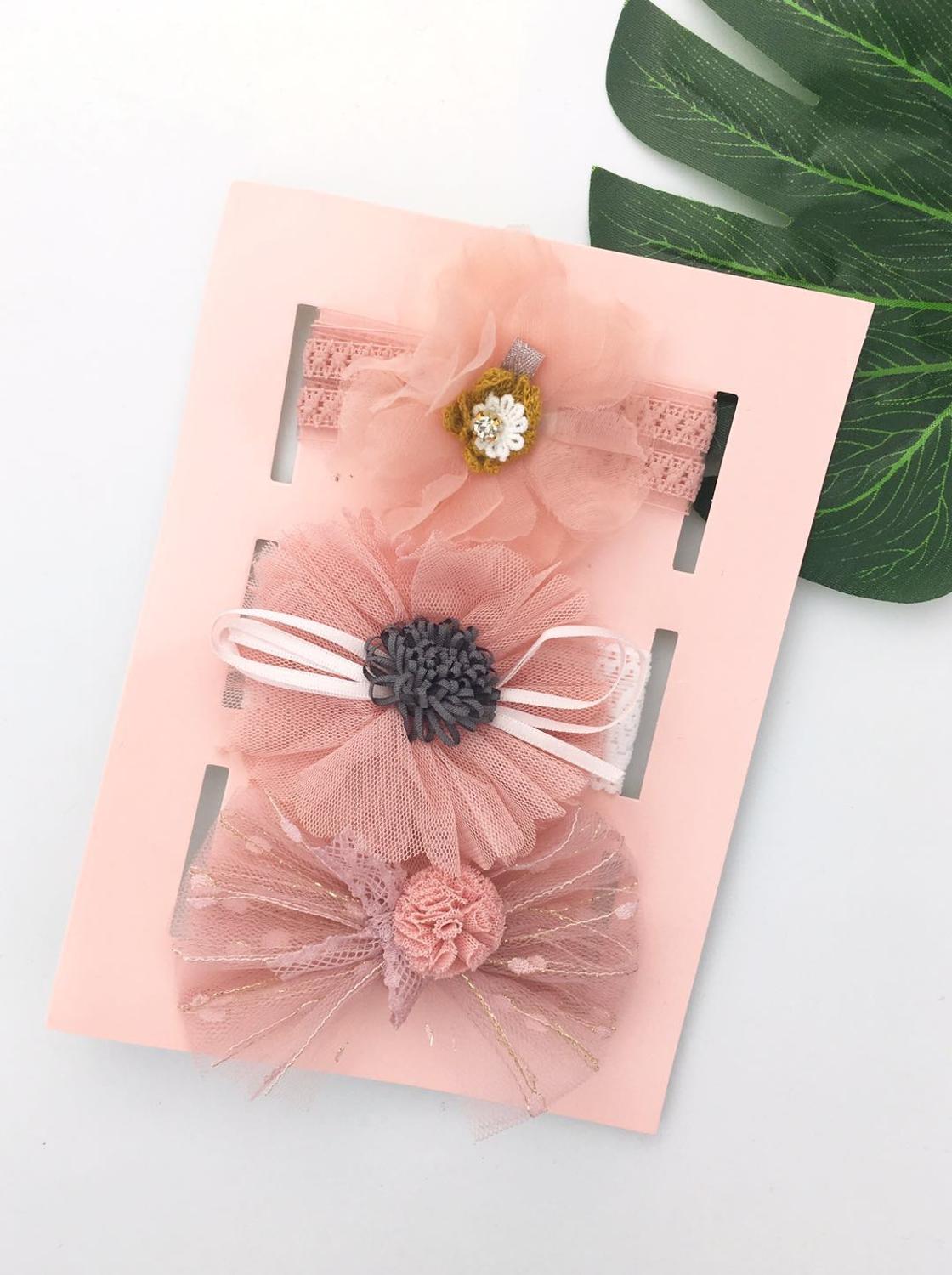 3 Stks/partij Baby Meisje Hoofdband Elastische Hoofddeksels Bloemen Strik Haar Accessoires Voor Baby Meisje Verjaardagsfeestje: 11