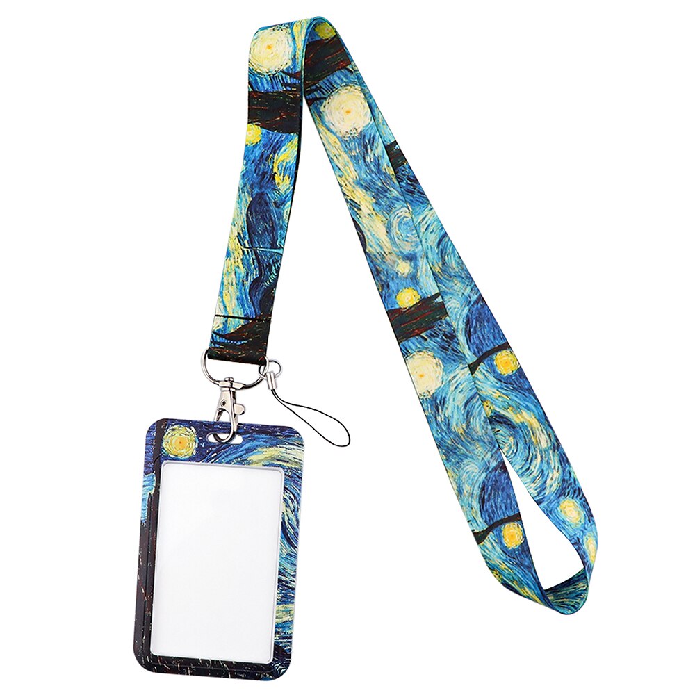 CB110 Art Painting Keychain Lanyard For Key Neck Strap ID Card Badge Holder Cell Phone Hanging Rope Keyring Belt Strap