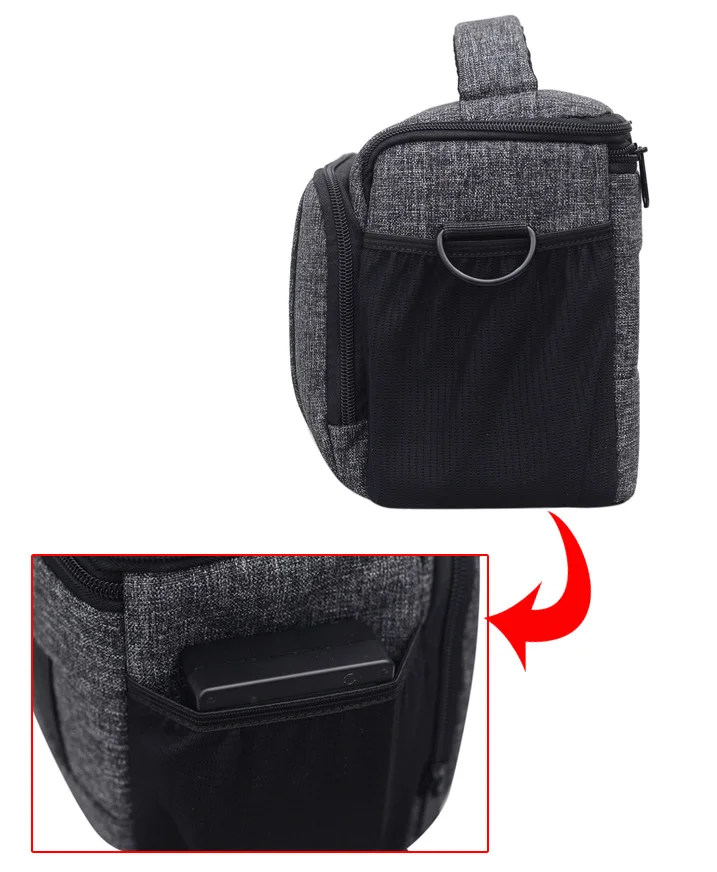 Camera Bag Purse Small Messenger Shoulder Bag for Mirrorless DSLR Camera Waterproof Canvas Compact Photography Case