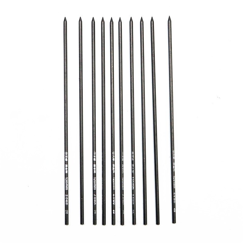 10 pz/scatola 2.0 millimetri matita meccanica matita ricariche 120 millimetri Allunga Matita di piombo 2B ricariche: Default Title