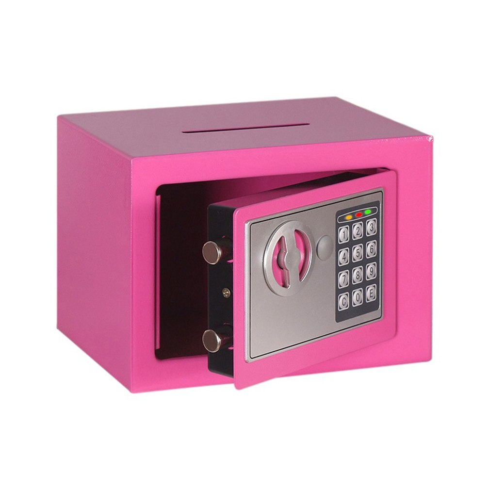 Household 17E Small Safe Mini Wall Safe Deposit Box Bedside Table Password With Lock Insurance Box: 12