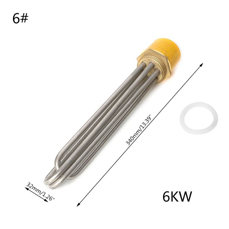 Water Tank DN40 Heating Pipe Water Heater / Boiler Electrical Immersion Element: 6KW