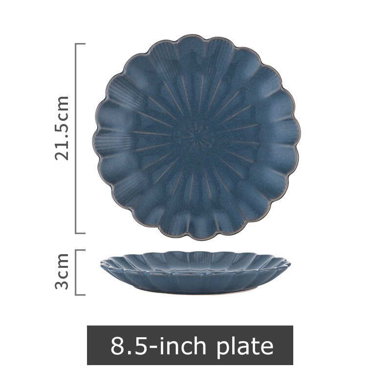 1 Pc Japanse Servies Keramische Wit Blauw Diner Plaat Serveren Gerechten Rijst Ramekin Saus Kom Magnetron Veilig: L