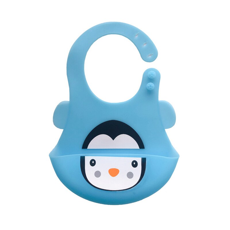 Mignon bébé bavoirs imperméable à l'eau dessin animé imprimé enfants bébé alimentation trucs doux Silicone réglable enfants fille garçon tablier: 01
