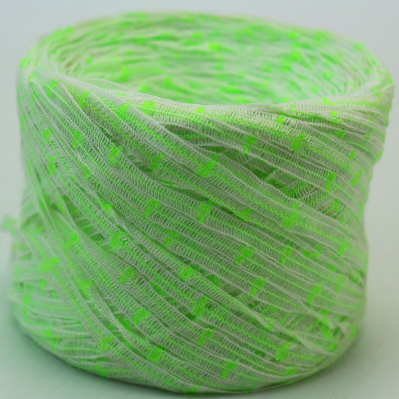 Brede Band Tulle Lace 250 G/partij Katoen Linnen Lint Lijn Knitwear Hand Breien Goedkope Garen Voor Breien &amp; Haken Dikke zl4: 09 green