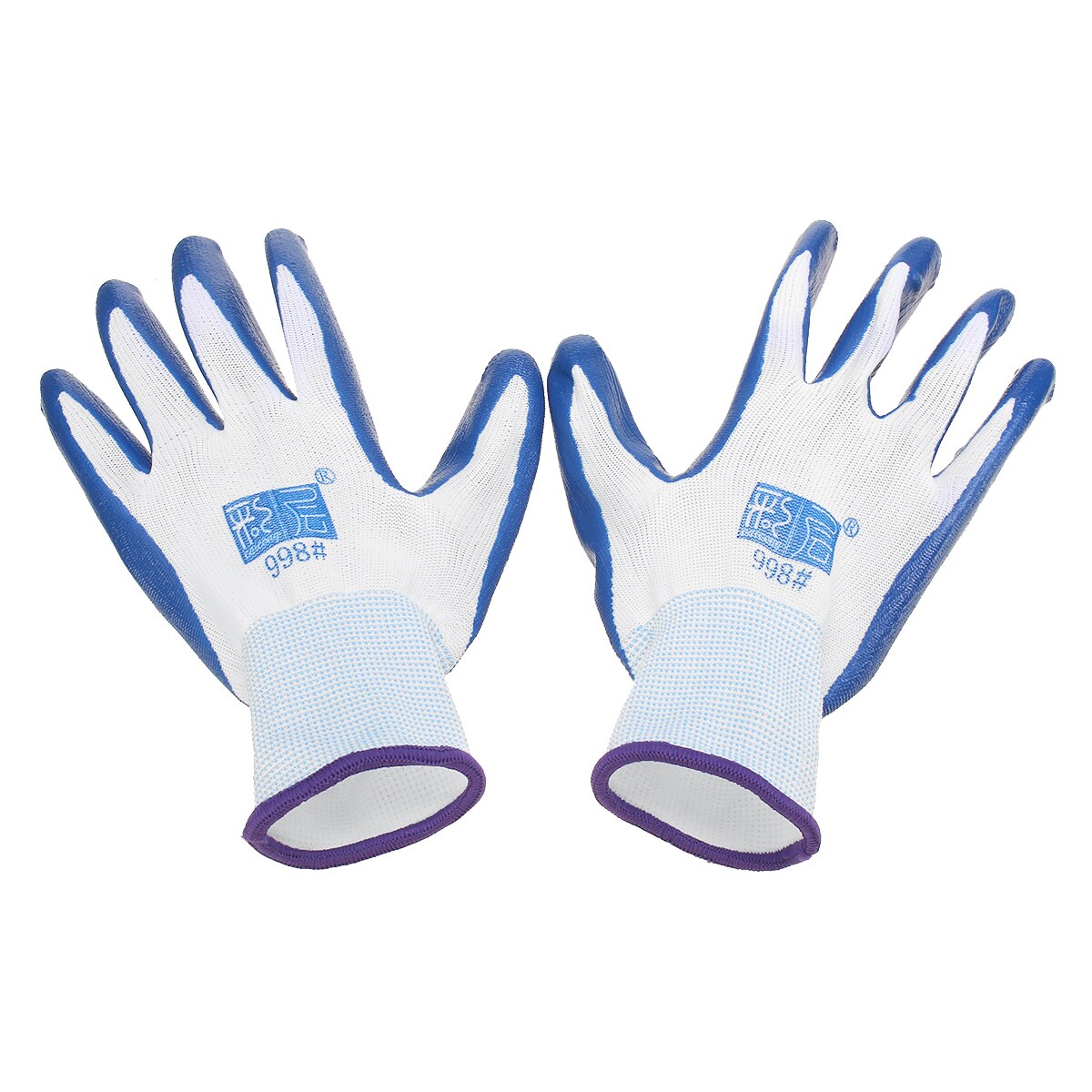 12 Pairs/24pcs Non-slip Work Gloves Hand Security Safety Protective Labor Insurance Working Gloves Salon Home DIY Gloves